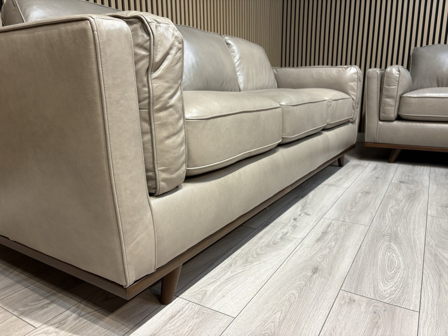 John Lewis Sample VALENCIA 3 Seater + 2 Seater Leather Sofa Set - RRP £4,398