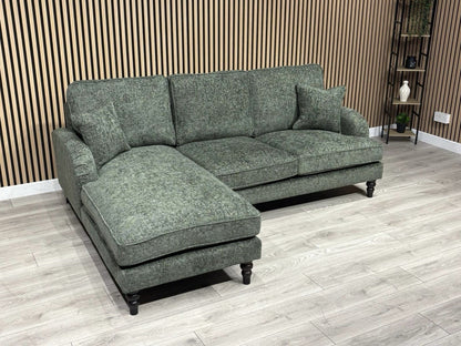 Laura Ashley LYNDEN Style Fabric 3 Seater LHF Chaise Corner Sofa - RRP £2625