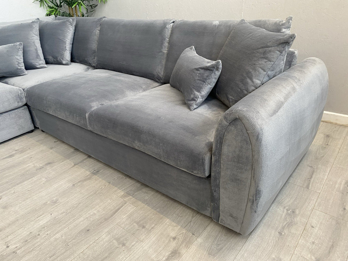 Sofology - MARBLE ARCH Style Fabric Large 2 Corner 2 Sofa, Grey - RRP £3,999