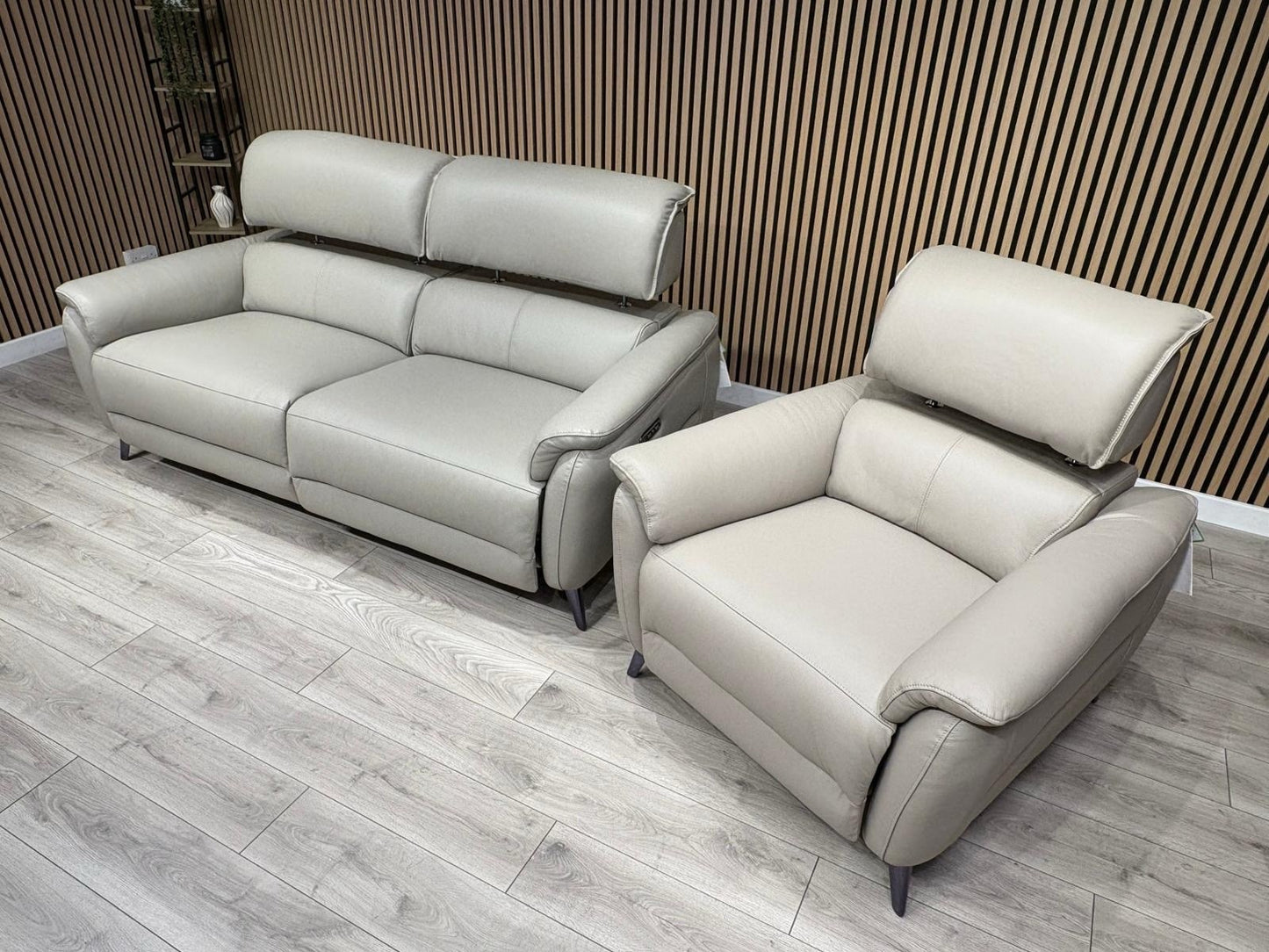 Furniture Village JUDE Style Leather 3 Seater Sofa + Armchair Set - RRP £4,490