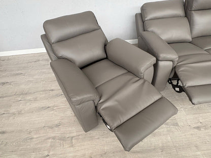 Furniture Village RAVEN Leather 3 + 2 Seater + Armchair Power Recliner Sofa Set