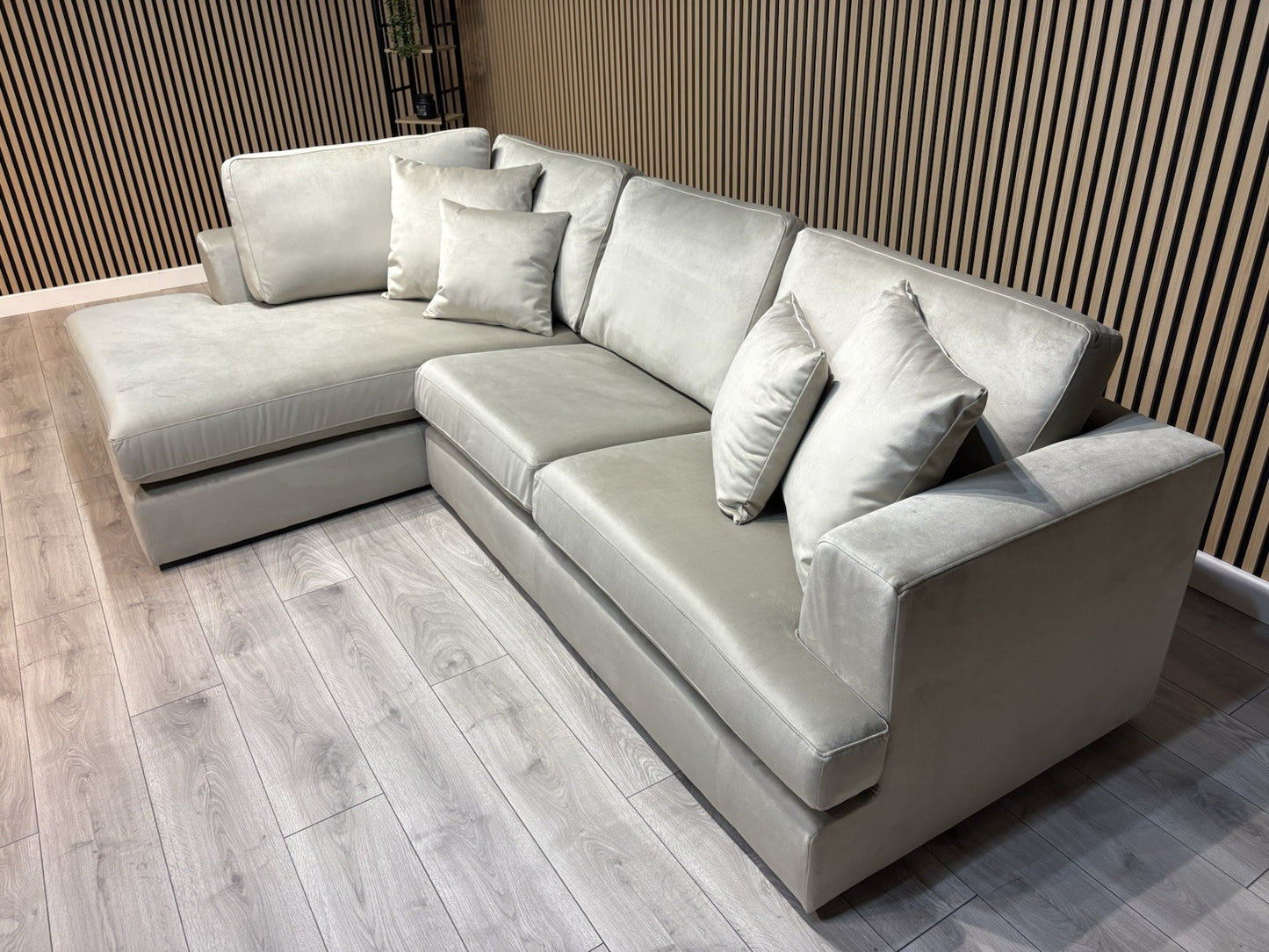 NEXT - STRATUS Fabric LHF Corner Chaise Sofa + Footstool - RRP £2,698