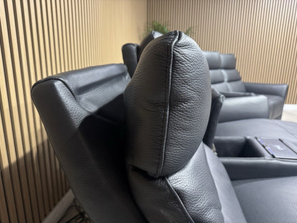 SCS  Cleveley Leather 2+2 Seater Power Recliner/Headrests + Console  - RRP £2898