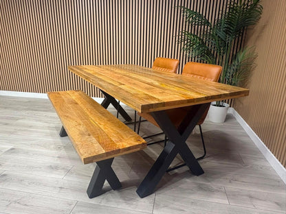 Next Sample - Cuba Mango Wood Dining Set, Different Combinations Available