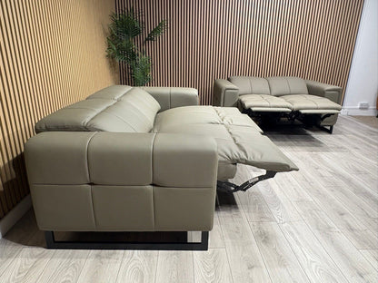 MARELLA 3 Seater + 2 Seater Power Recliner Leather Sofa Set RRP £4399