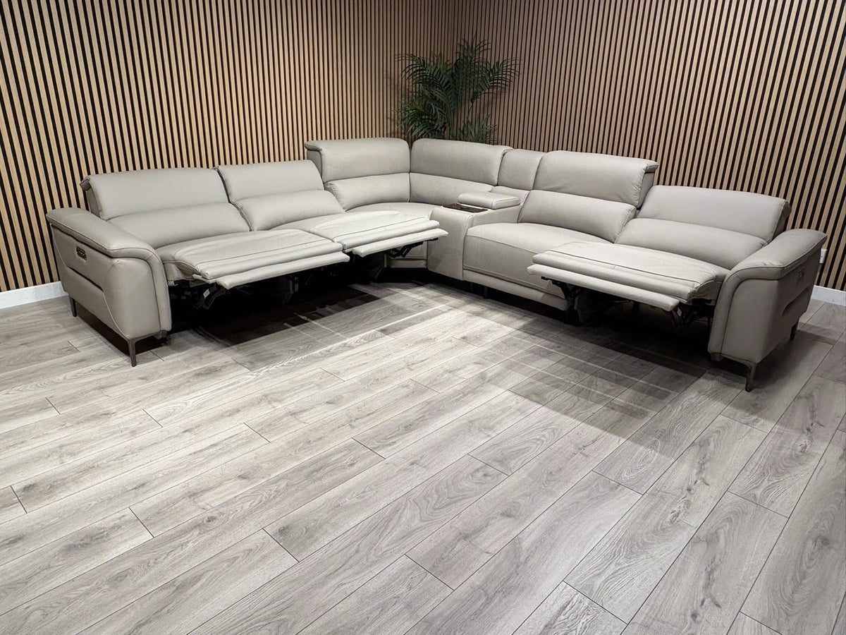 Sofology Sample San Antonio Leather Power Recliner Corner + Console - RRP £4695