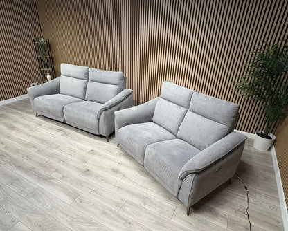Vicenza Fabric Power Recliner 3 + 2 Seater Sofa Set - RRP £3599