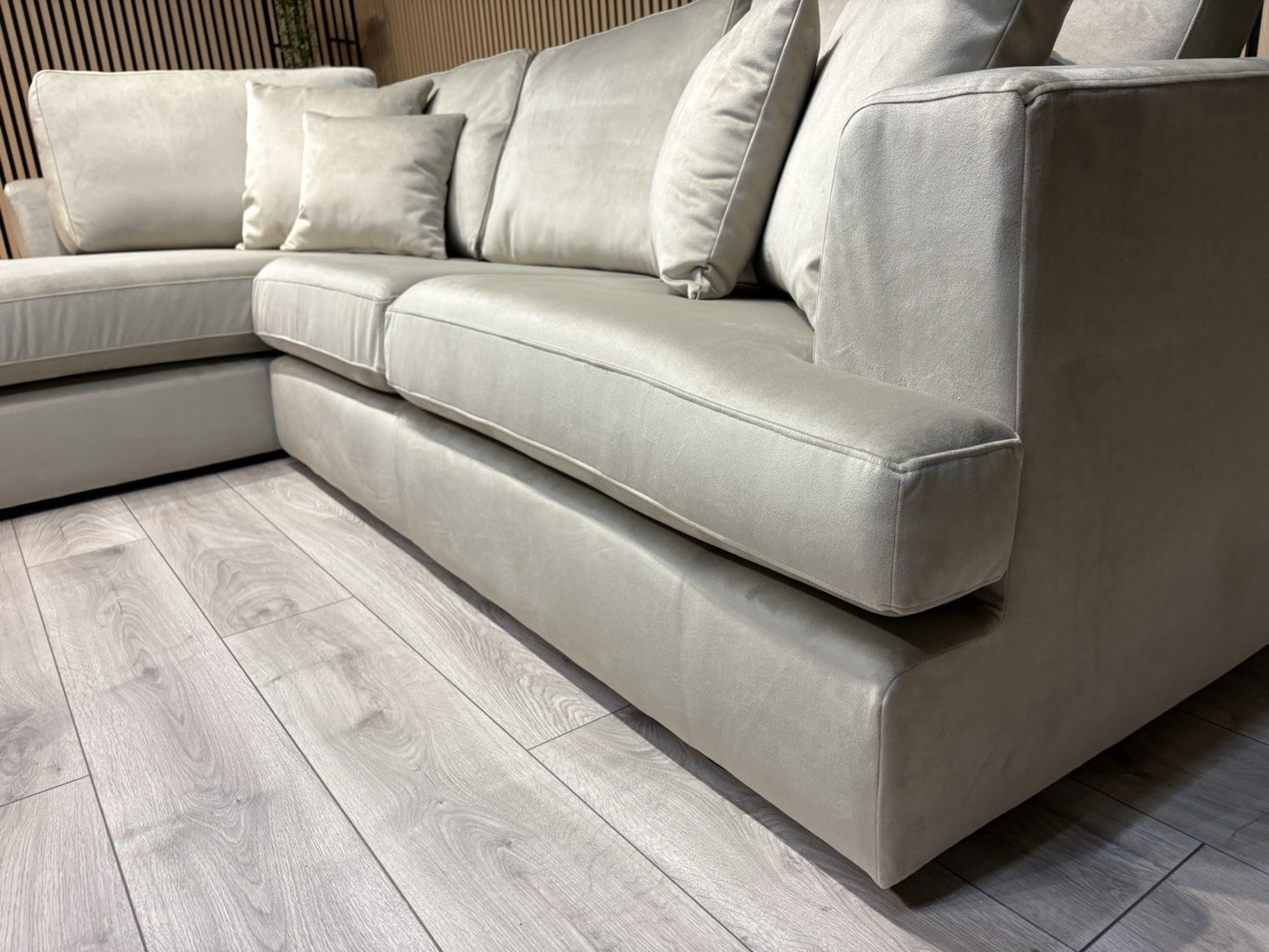 NEXT - STRATUS Fabric LHF Corner Chaise Sofa + Footstool - RRP £2,698
