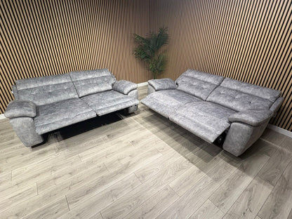 SCS Belford 3+3 Seater Power Recliner Sofa Set with Head Tilt - RRP £2698