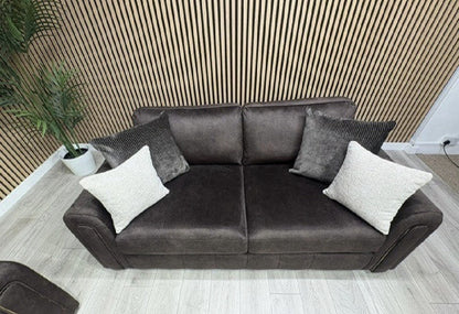 DEVINE Glamour Fabric 3 Seater + 2 Seater Sofa Set,  Bournville - RRP £2,698