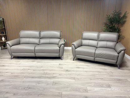 Furniture Village JUDE Style Leather 3 + 2 Seater Power Sofa Set - RRP £4,690