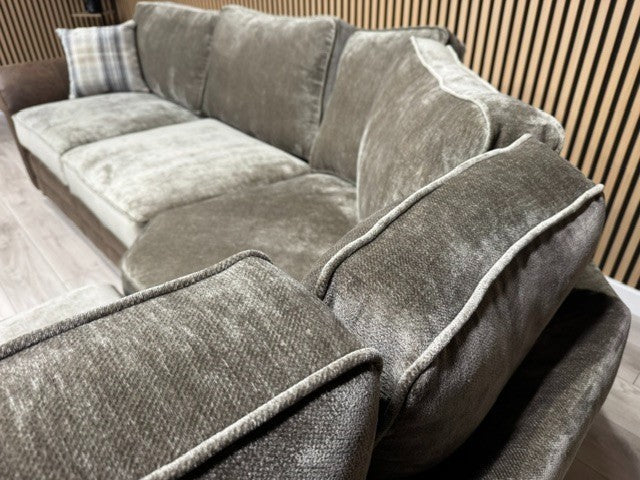 Oakfurnitureland DARWIN 2 Corner 2 Large Fabric Corner Sofa - RRP £2899