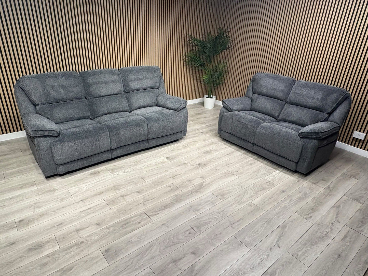 ORLANDO Fabric 3 Seater + 2 Seater Power Recliner Sofa Set - RRP £3398