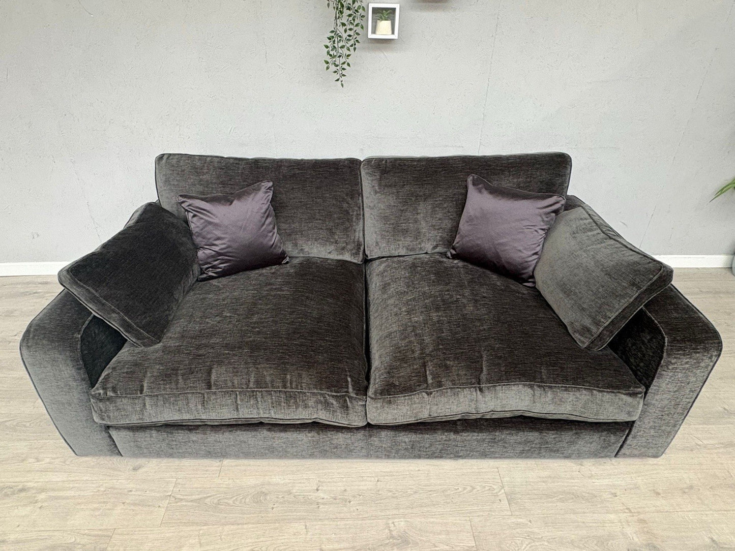 Sofology - CAVALLI Fabric Large 3 Seater Sofa, Chenille Slate - RRP £3,599