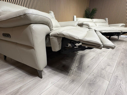 Furniture Village PANACHE Style Leather 3 + 2 Seater Power Recliner Sofa Set