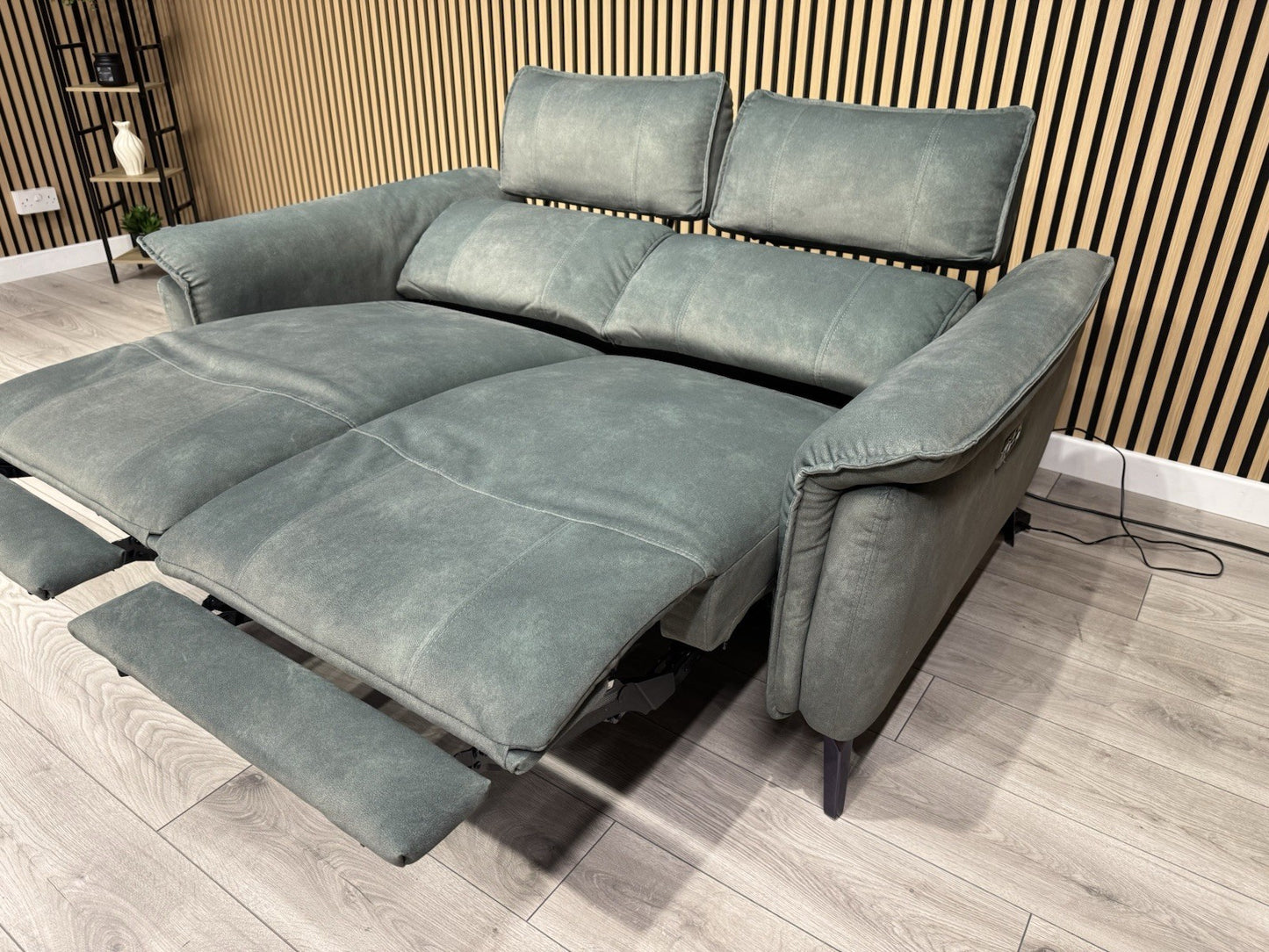 Furniture Village JUDE Fabric 2 Seater Power Recliner Sofa, Fern - RRP £1,895