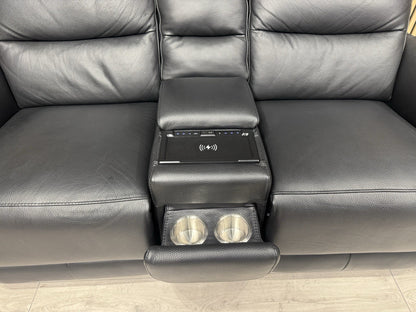 SCS  Cleveley Leather 2+2 Seater Power Recliner/Headrests + Console  - RRP £2898