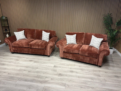 New BLENHEIM Fabric 3 Seater + 2 Seater Sofa Set - RRP £2990