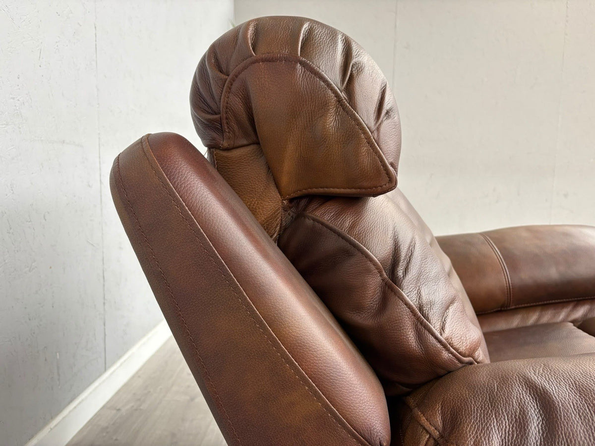 DFS Bravado Leather Power Recliner Armchair + Power Headrests - RRP £1,149