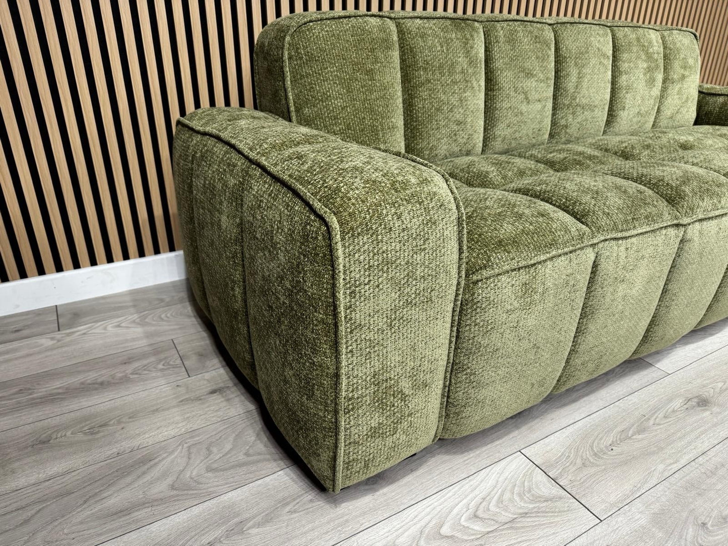 PARIS Fabric 3 Seater + 2 Seater Sofa Set, Olive - RRP £2,578