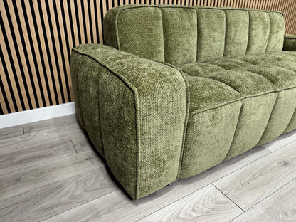 PARIS Fabric 3 Seater + 2 Seater Sofa Set, Olive - RRP £2,578