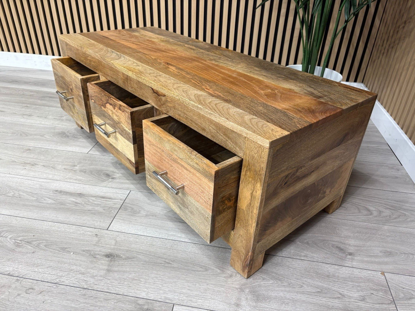 NEXT Sample - Cuba Mango Wood 3 Drawer Coffee Table - RRP: £695