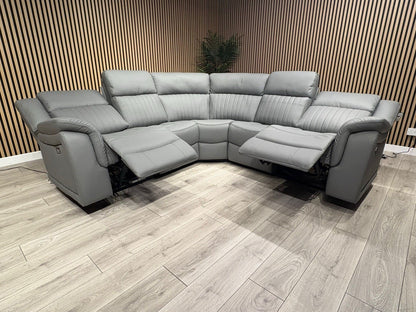 DOMINO Leather Modular Corner Sofa Set, Power Recliners - RRP £2,995