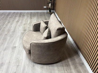 DFS - CHERISHED Style Fabric Swivel Armchair, Formal Back - RRP £949