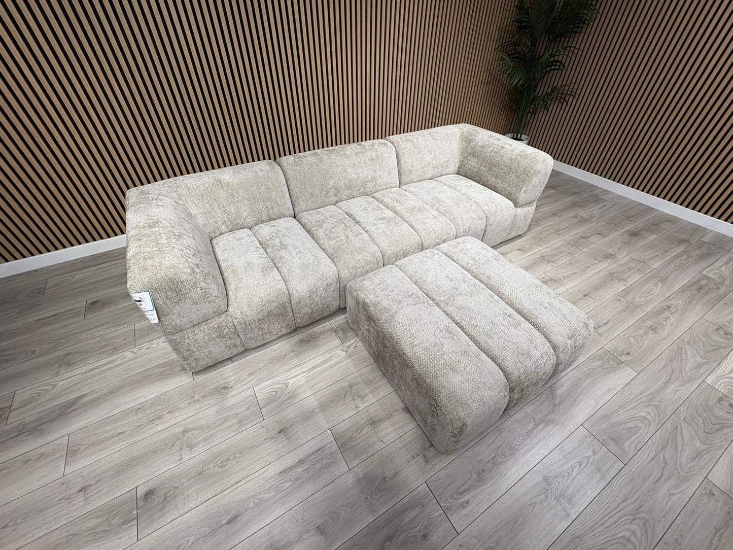 Taskers KIRWIN Large Fabric 3 Seater Sofa + Footstool - RRP £2,999