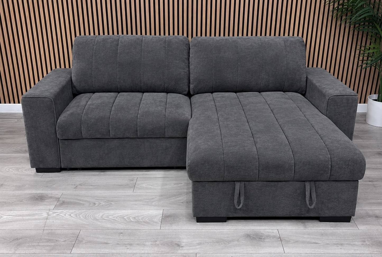 MONACO Premium Fabric RHF or LHF Chaise Sofa Bed with Storage - RRP £1549