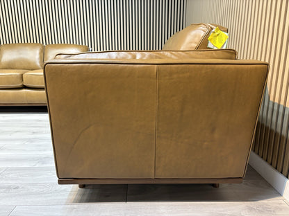 John Lewis Sample VALENCIA 2 Seater Leather Sofa, Caramel - RRP £2099