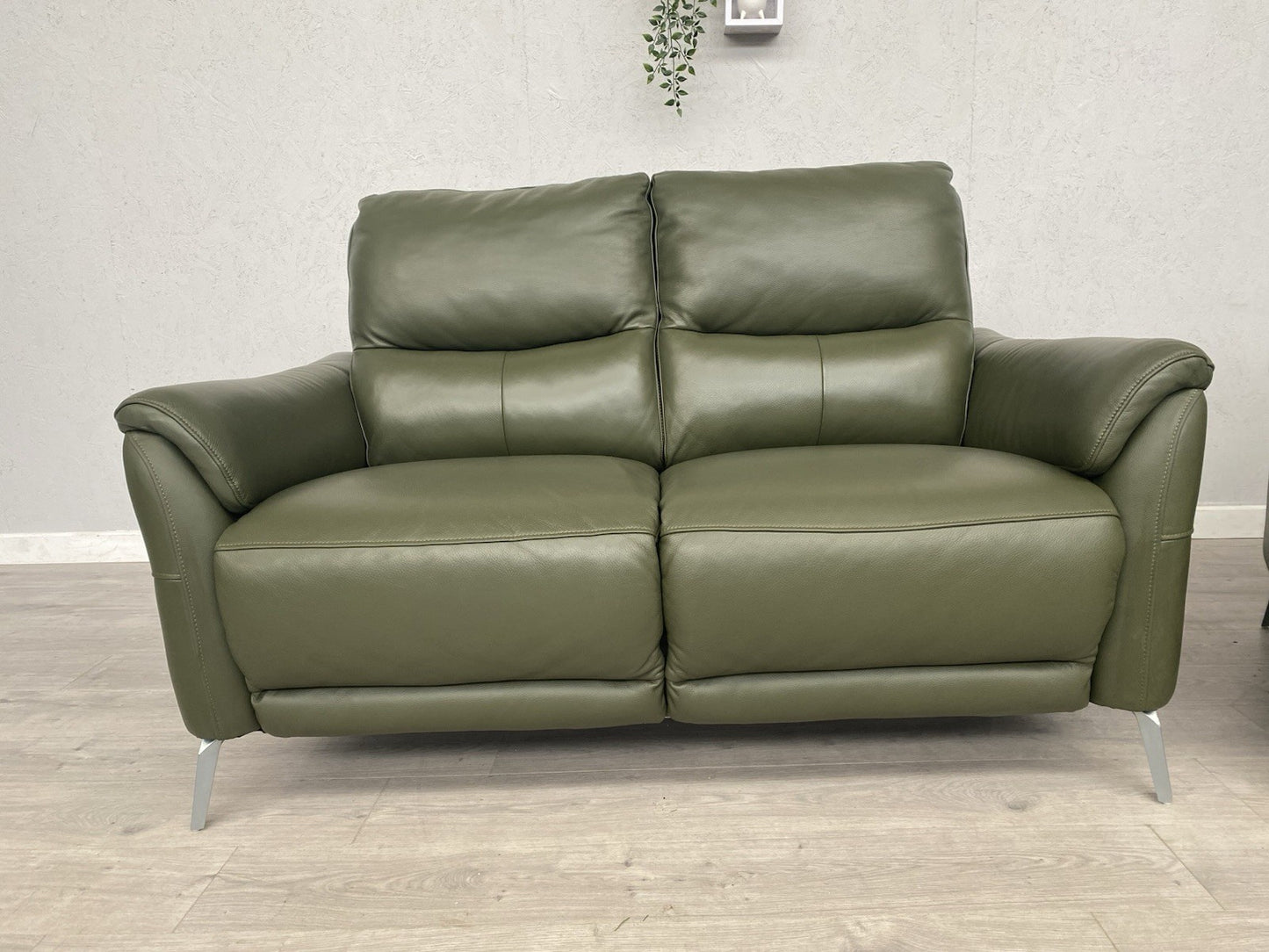 Furniture Village DAYTONA Leather 2 x  2 Seater Sofa Set, Oslo Pine - RRP £2,990
