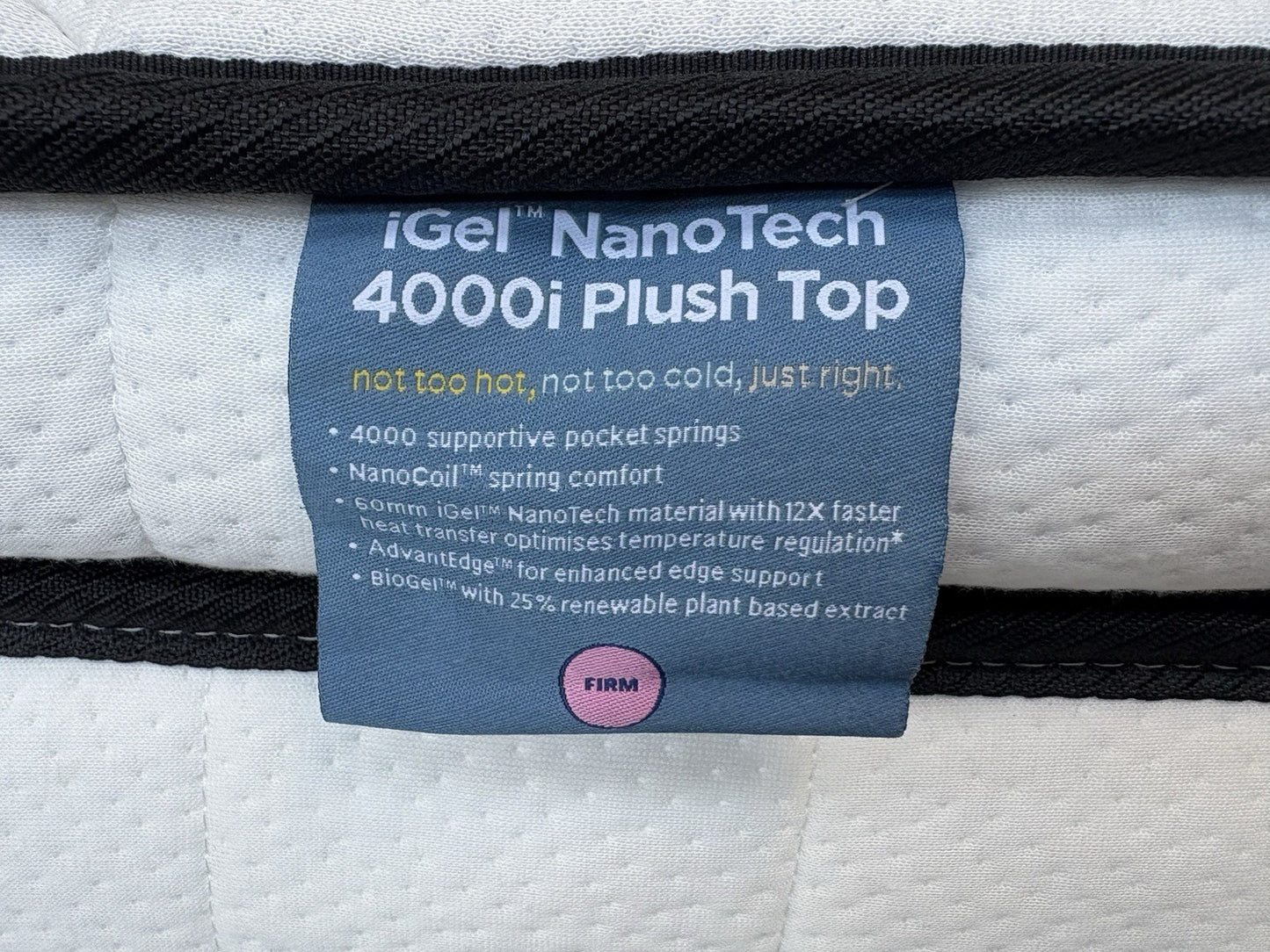 IGEL Nanotech 4000i 4ft 6 Double Mattress, Firm - RRP £1,699