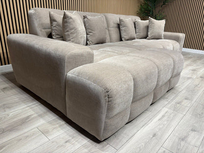 EVE CLOUD Large Fabric 3 Seater LHF Chaise Corner Sofa - RRP £2,299