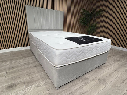 4ft6 Durham Bed Set, Inc Base + Headboard + Mattress (Storage Options Available)
