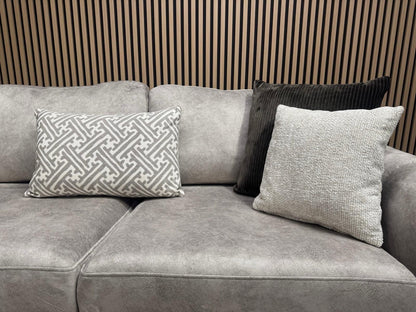 DEVINE Glamour Large Fabric 2 Corner 2 Sofa, Gemini Silver - RRP £2,895