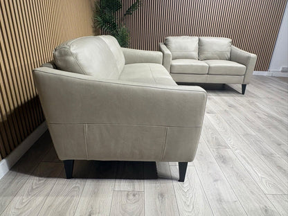John Lewis BAILEY Style 3 Seater + 2 Seater Leather Sofa Set RRP £3978