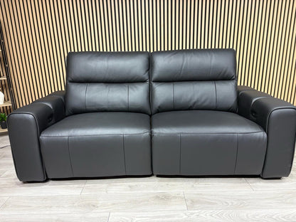 DFS Sample Bellagio Leather 3 Seater + 2 Seater Sofa Set, Power Recliners RRP: £3840
