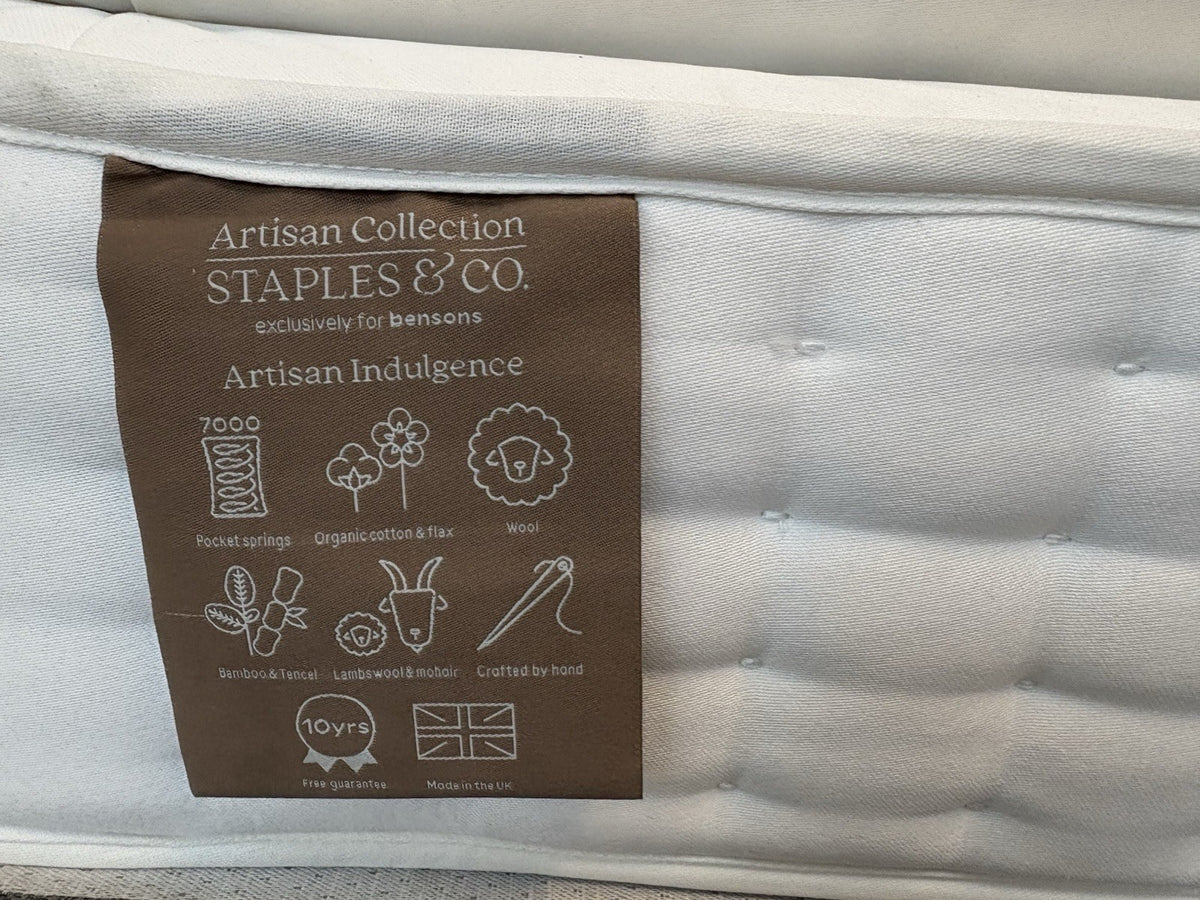 Staples and Co. Artisan INDULGENCE 4 ft 6 Double Mattress, Medium - RRP £1,699
