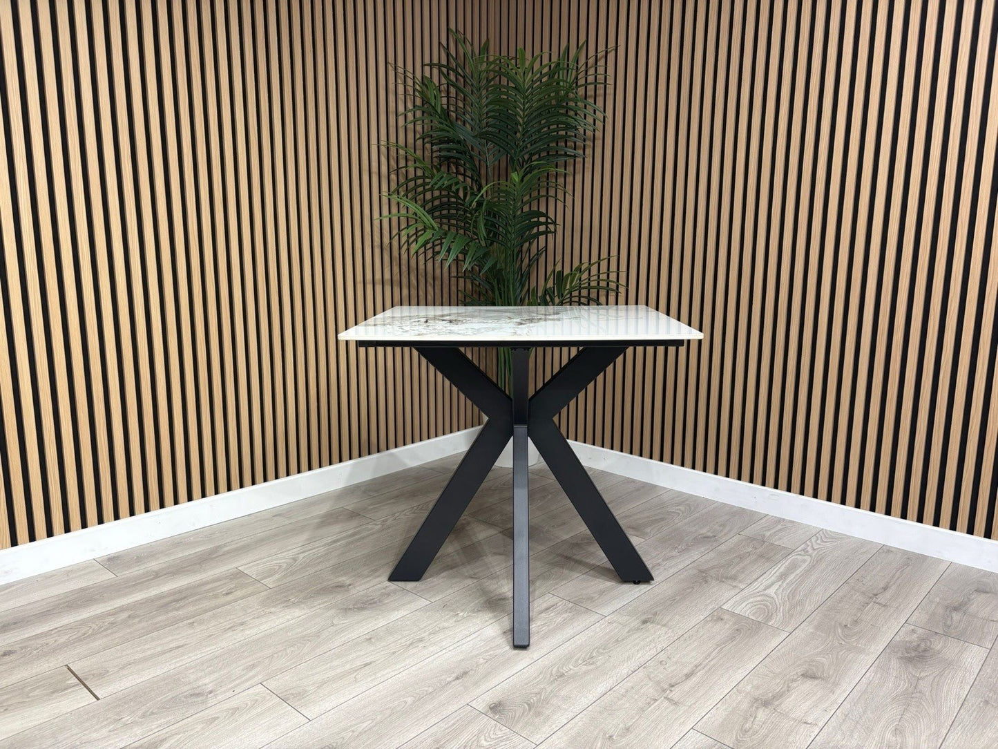 NEXT Sample - Crete Marble Effect Square Dining Table - RRP £699