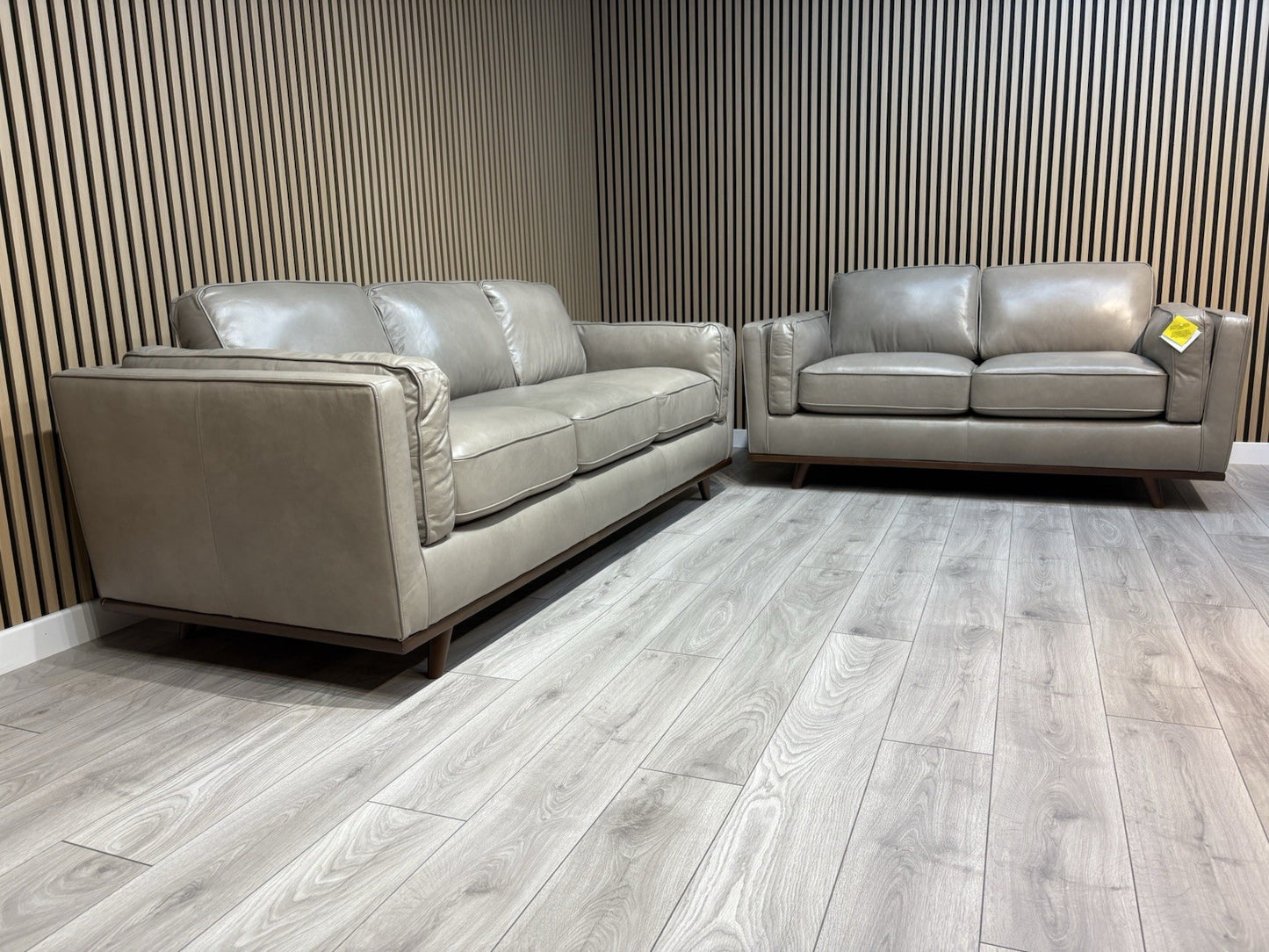 John Lewis Sample VALENCIA 3 Seater + 2 Seater Leather Sofa Set - RRP £4,398