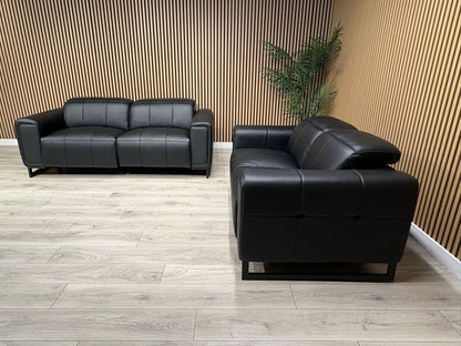 MARELLA 3 Seater + 2 Seater Power Recliner Leather Sofa Set RRP £4399