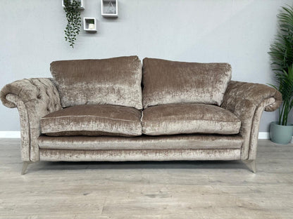 DFS Loch Leven Fabric 3 Seater Chesterfield Sofa - RRP £1499 Ex Display