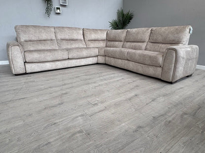 Furniture Village FLEX Fabric Large LHF Corner Sofa Bed, Storage Arms, RRP £2945