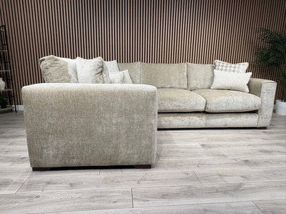 Ashley Manor ADISA Fabric LHF Corner Sofa Set, Pebble - RRP £2,999