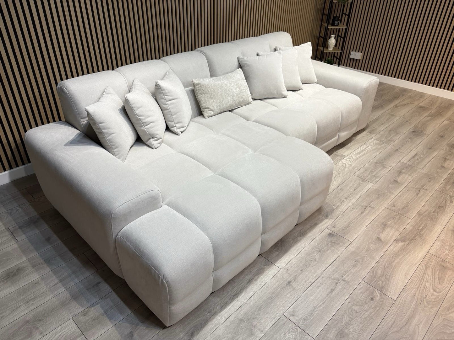 EVE CLOUD Large Fabric 3 Seater LHF Chaise Corner Sofa - RRP £2,299