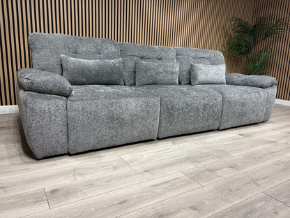 Dallas Electric Power Chaise Grey 3 Seater Sofa Bed - RRP £2500