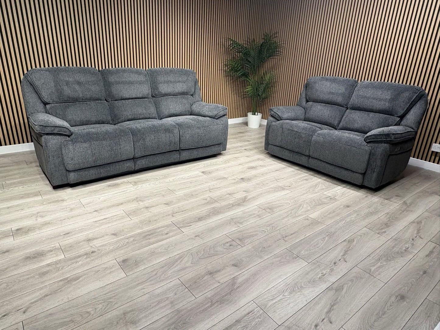 ORLANDO Fabric 3 Seater + 2 Seater Power Recliner Sofa Set - RRP £3398