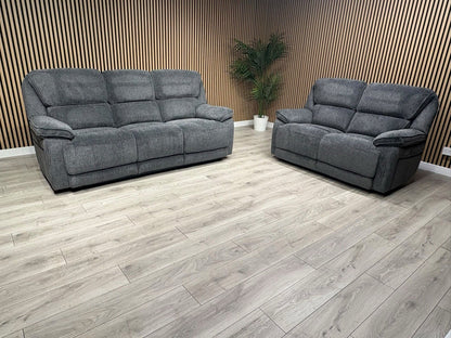 ORLANDO Fabric 3 Seater + 2 Seater Power Recliner Sofa Set - RRP £3398