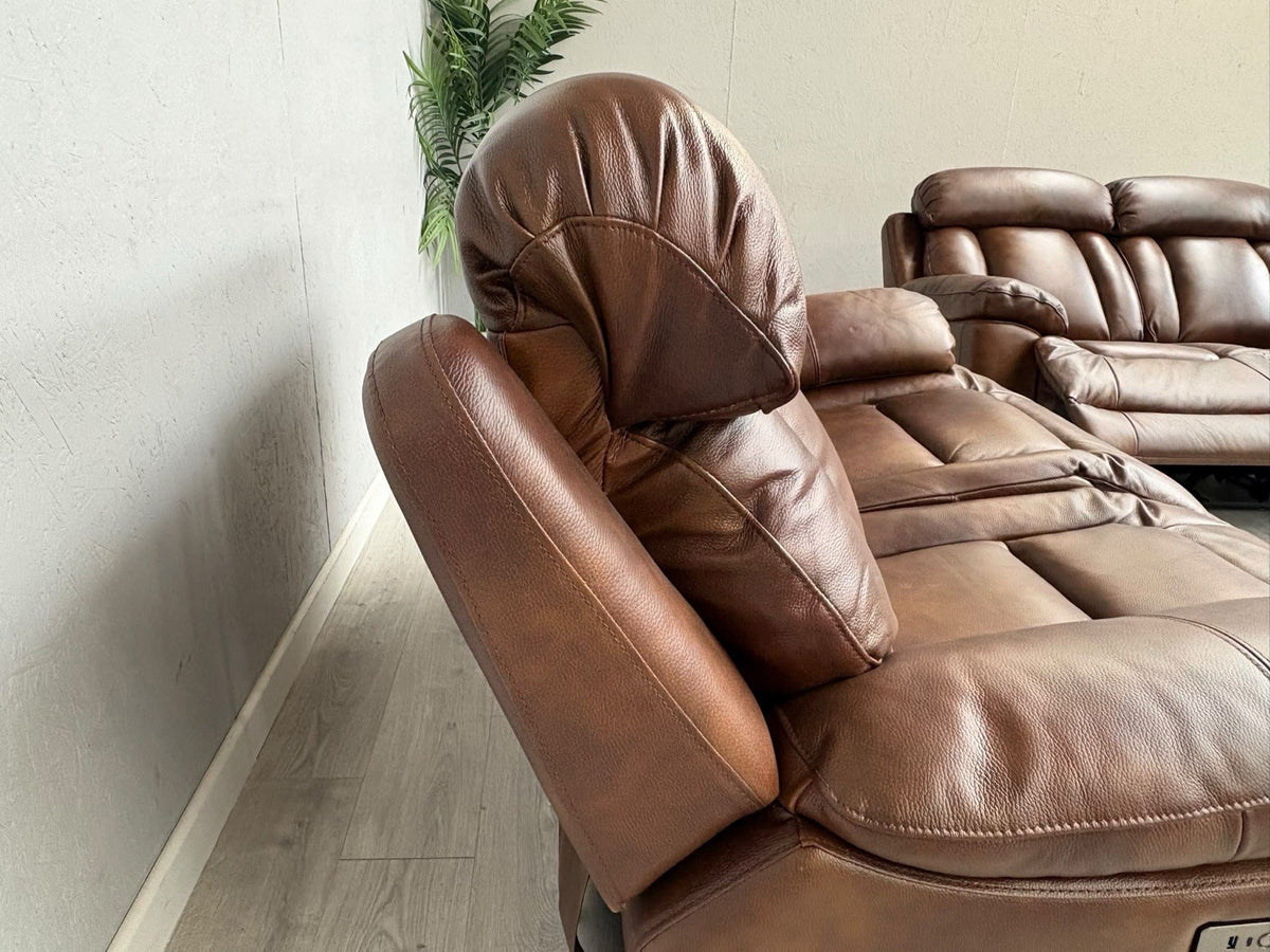 DFS Bravado Leather 2+2 Seater Power Recliner Sofa Set - RRP £3798